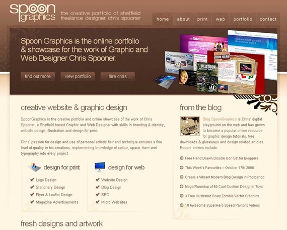 SpoonGraphics - Portfolio of Freelance Designer Chris Spooner
